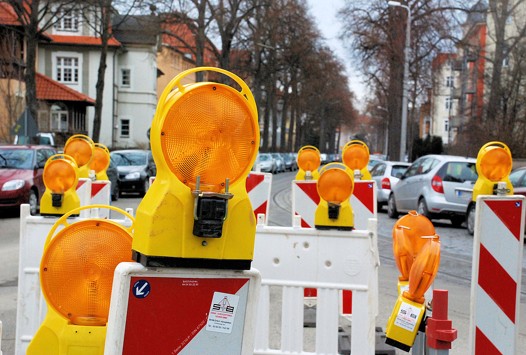 Straßenbaustelle