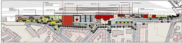 Planungsskizze zum Mobilitätsknoten Arnstadt